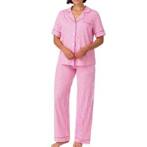 Room Service XL Pajama Set Stripes Lemons